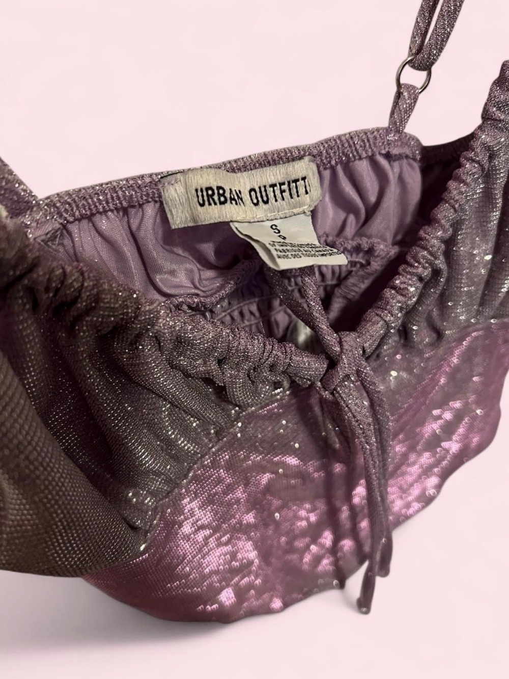 Urban Outfitters Shimmery Lilac Bandeau Top